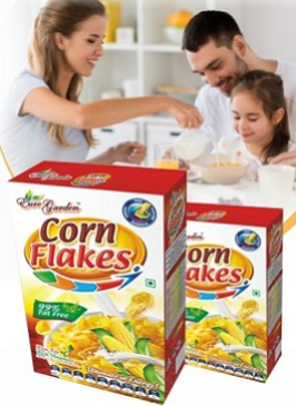 Creative corn flakes box design highlighting crunch and energy | yorugarden corn flakes