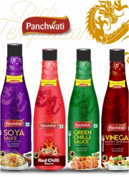 Creative sauce bottle design highlighting flavor and freshness | panchwati sauce