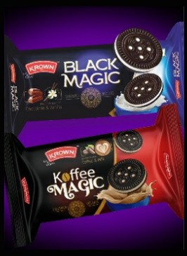 Crispy butter biscuits box with golden packaging | krown biscuit