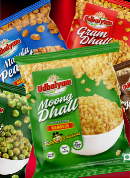 Creative lentils packet design highlighting purity and quality | udhyaiam namkeen