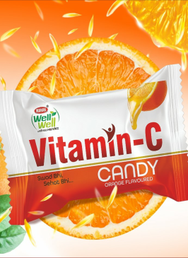 reative candy packet design for lemon, cucumber, watermelon, and ginger flavors