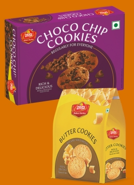 Creative cookie box design highlighting chocolate flavor and freshness | nonstop cookies